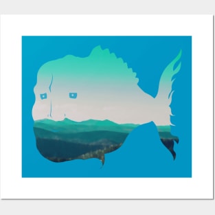 Fish on Hills Posters and Art